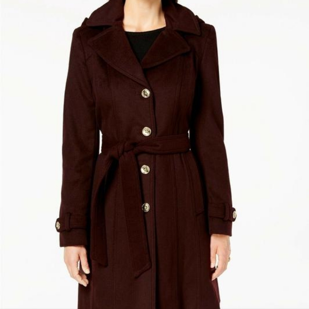 Michael kors burgundy coat